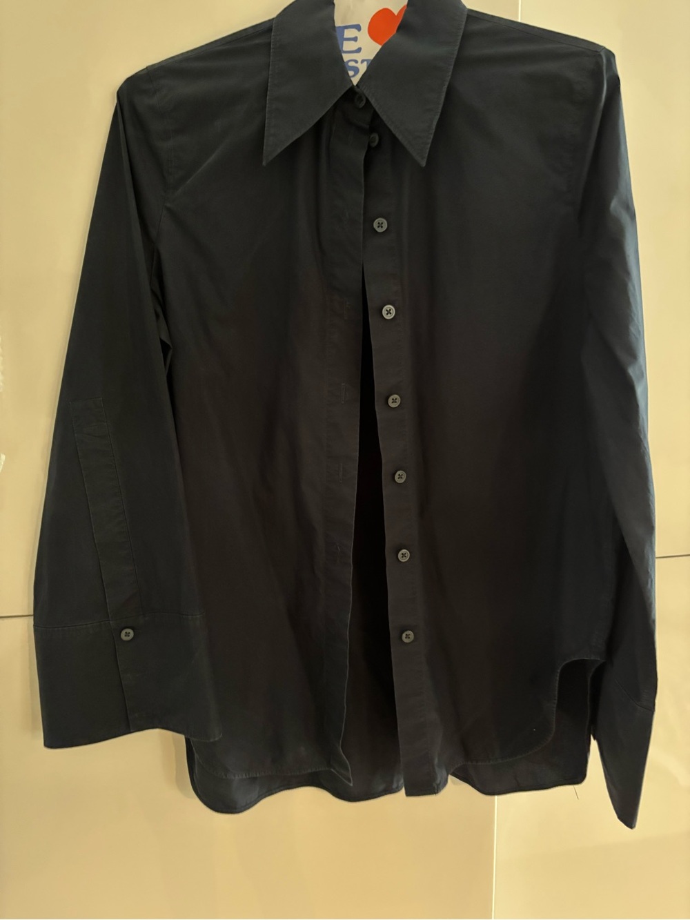 COS Navy Button-Down Shirt